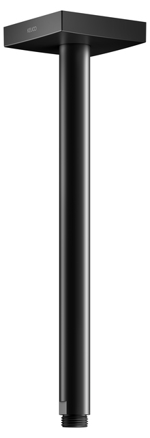 Держатель для верхнего душа потолочный KEUCO Universal 53089 370302 300 мм, с квадратной розеткой, чёрный матовый