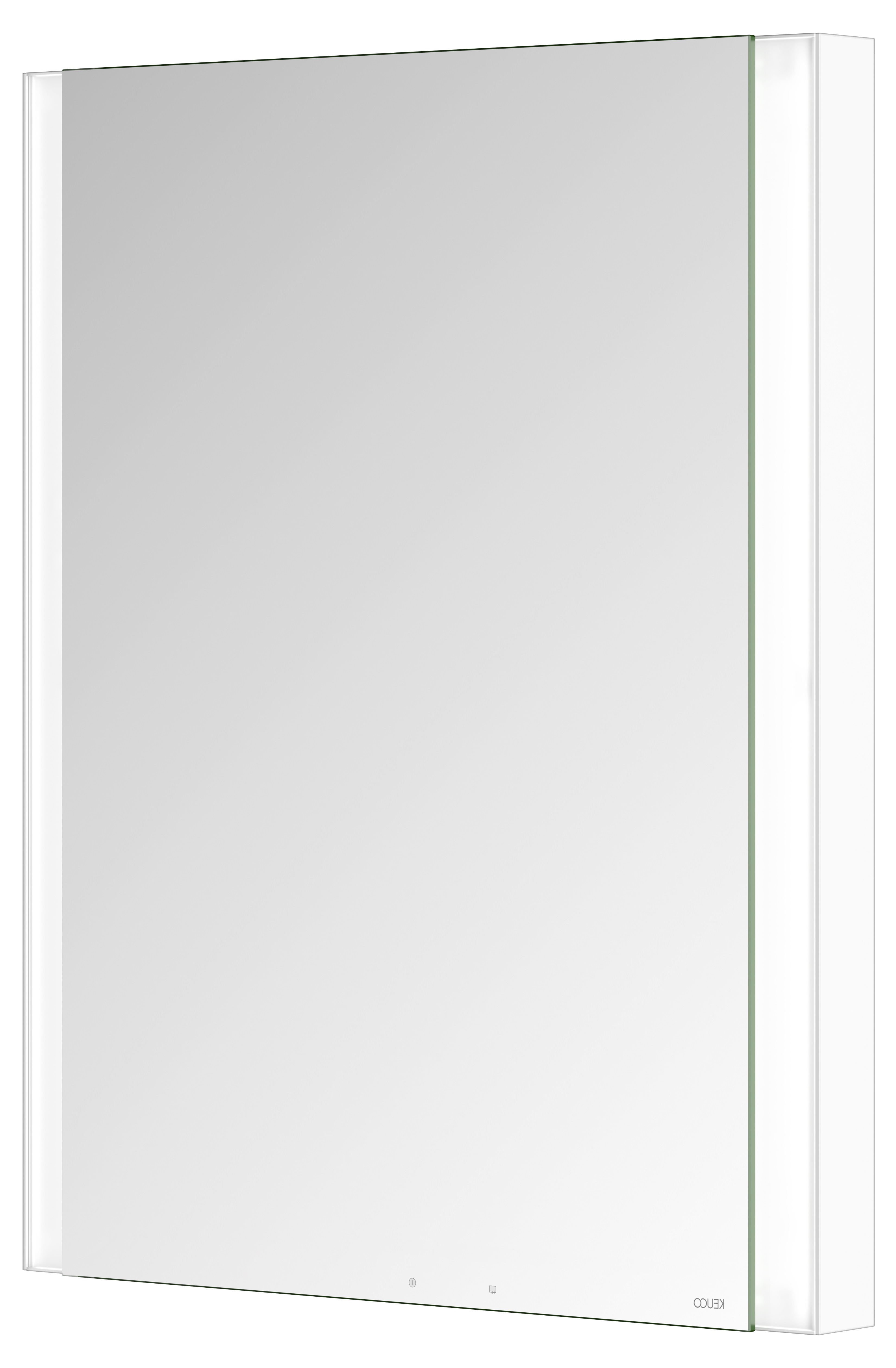 Правый зеркальный шкаф с подсветкой и подогревом для встраиваемого монтажа KEUCO Somaris 14511 511101 115 мм х 600 мм х 710 мм, с 1 поворотной дверцей, цвет корпуса Белый матовый