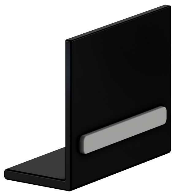 Ручка для зеркального шкафа на самоклеящейся ленте KEUCO Somaris 14590 370100 цвет Чёрный матовый