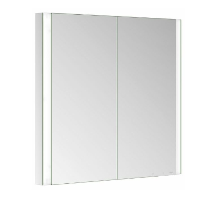 Зеркальный шкаф с подсветкой и подогревом для встраиваемого монтажа KEUCO Somaris 14512 002101 115 мм х 800 мм х 710 мм, с 2 поворотными дверцами, цвет корпуса Зеркальный
