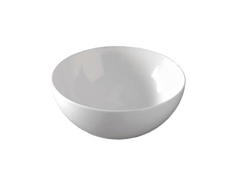 Раковина круглая накладная ARTCERAM LA CIOTOLA LCL001 01 00 460 мм х 460 мм, без отверстия под смеситель, без перелива, белый глянцевый