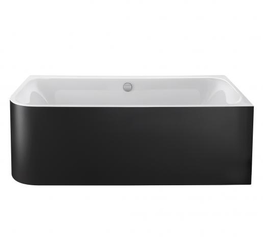 Акриловая ванна Duravit Happy D2 Plus 700450800000000 1800 х 800 c двумя наклонами для спины, с интегрированной акриловой панелью и ножками, угловая, белая/графит супер матовый