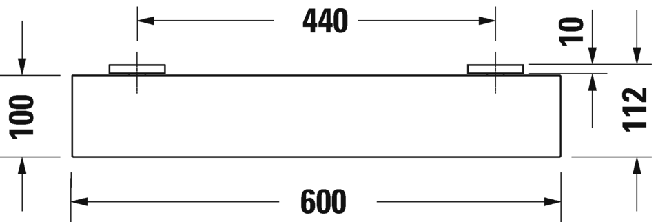 Полка для ванной Duravit Karree 0099501000  хром