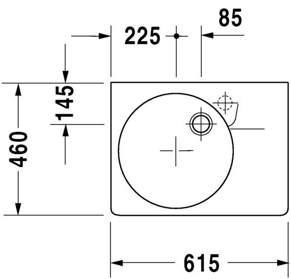 Раковина подвесная Duravit Scola 0684600000 615х46см