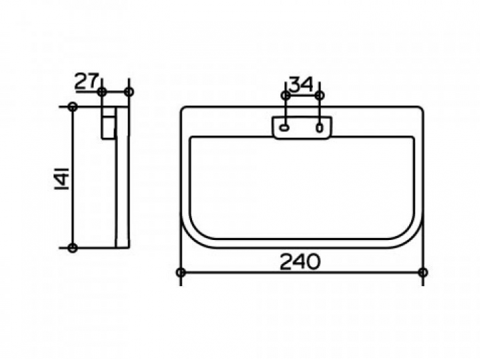 Держатель для полотенца Keuco Collection Mol 12721 010000 кольцо,  хром 24 см