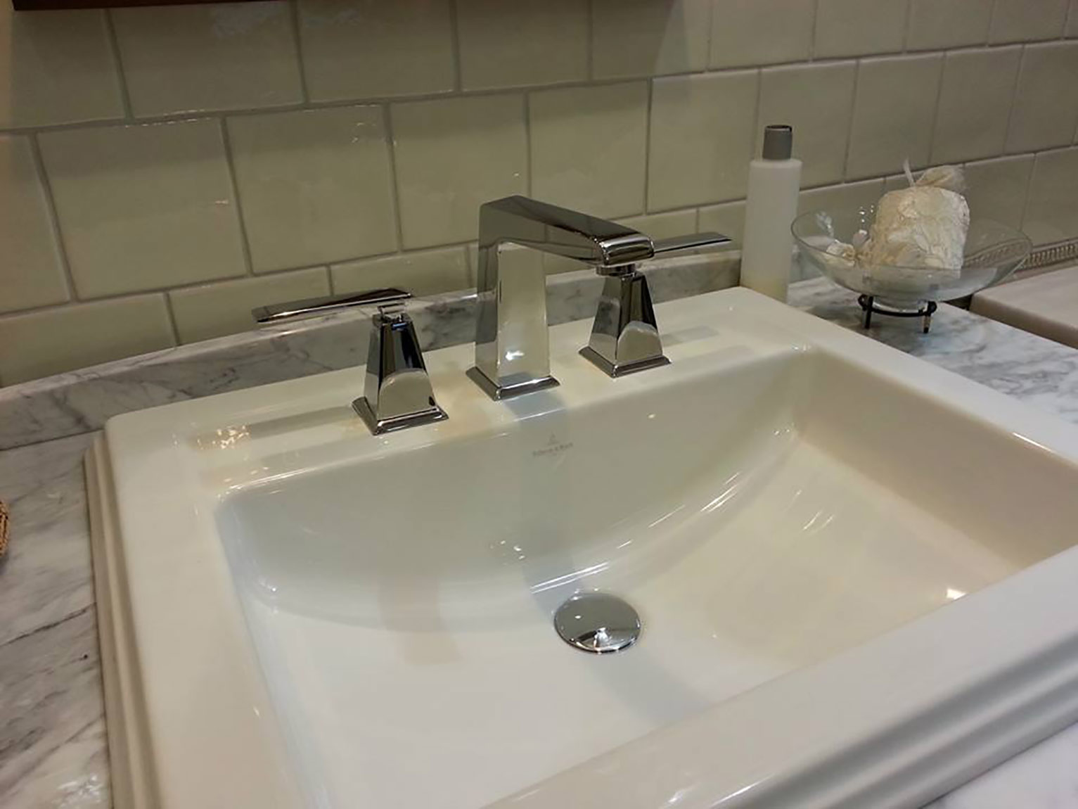 Смеситель двухвентильный для раковины на 3 отверстия NICOLAZZI VINCENT Margherita 1008CR28 с донным клапаном, хром