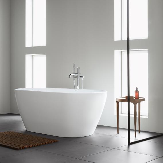 Отдельно стоящая ванна Duravit D-Neo 700486000000000 1600 мм х 750 мм, c двумя наклонами для спины, с бесшовной панелью и ножками, белая матовая