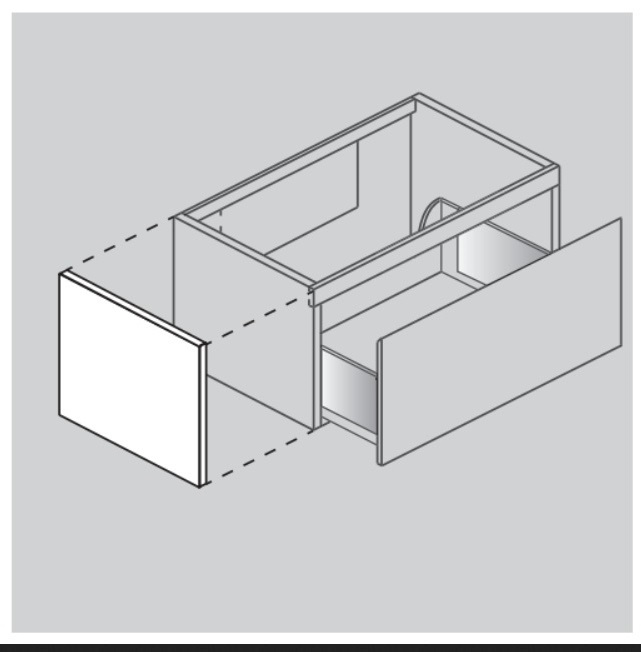 Боковая панель для тумбы BMT IKON 970 247 AEF 01 S 425   500х18х418 мм, со срезом под 45°, левая, цвет Mat London Grey
