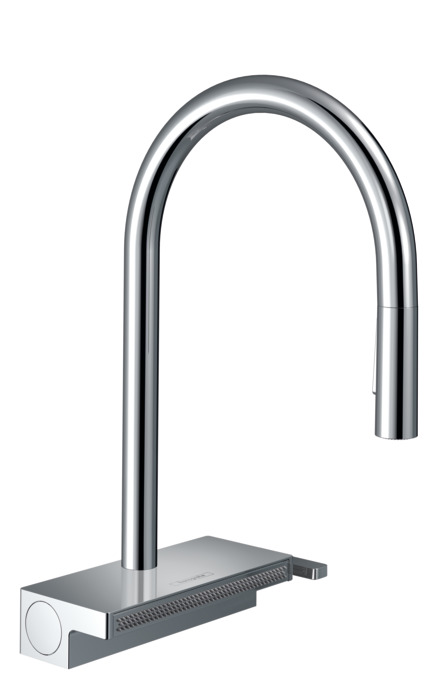 Кухонный смеситель однорычажный с вытяжным душем Hansgrohe Aquno Select M81 73831000 хром