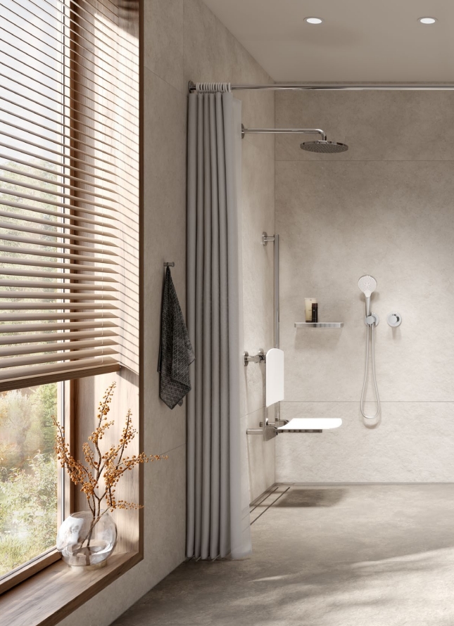 Смеситель однорычажный для душа KEUCO IXMO 59551 010201 с круглой розеткой, хром