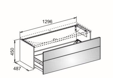 Тумба под умывальник Keuco Royal Reflex  34080 140000 корпус матовый лак/фасад стекло трюфель