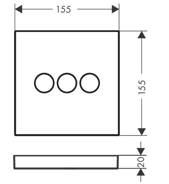 Смеситель для душа Hansgrohe Shower Select 15764990 для 3 потребителей, Цвет полированное золото