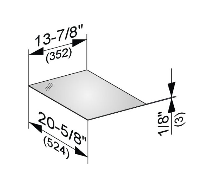 Декоративная верхняя крышка из кристаллина для боковой тумбы KEUCO EDITION 11 31320 119000 Антрацит глянцевый