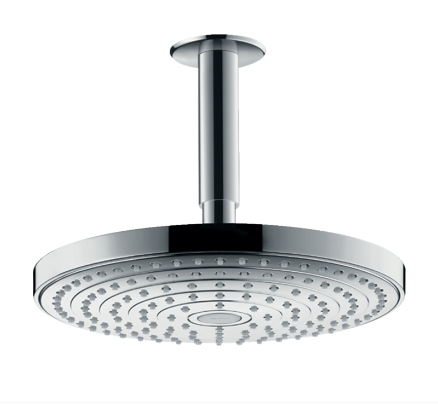 Круглый верхний душ с потолочным подсоединением HANSGROHE Raindance Select S 26469000 240 2 jet, с Select и EcoSmart, цвет Хром