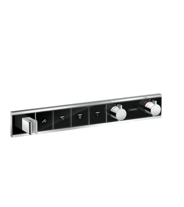 Смеситель для душа с термостатом Hansgrohe RainSelect 15357600 черный, хром