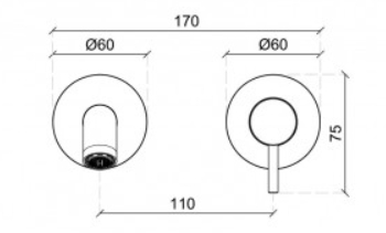Внешняя часть однорычажного смесителя для раковины ALMAR Washbasin E210033.CR цвет Хром  (Снимается с производства)