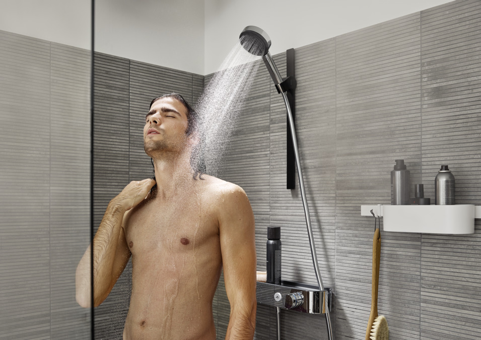 Слайдер с кнопкой для ручного душа HANSGROHE WallStoris 27917700 Матовый белый