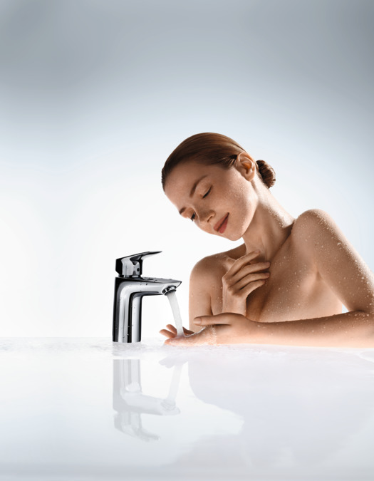 Смеситель для раковины Hansgrohe Logis CoolStart 71105000 со сливным гарнитуром хром
