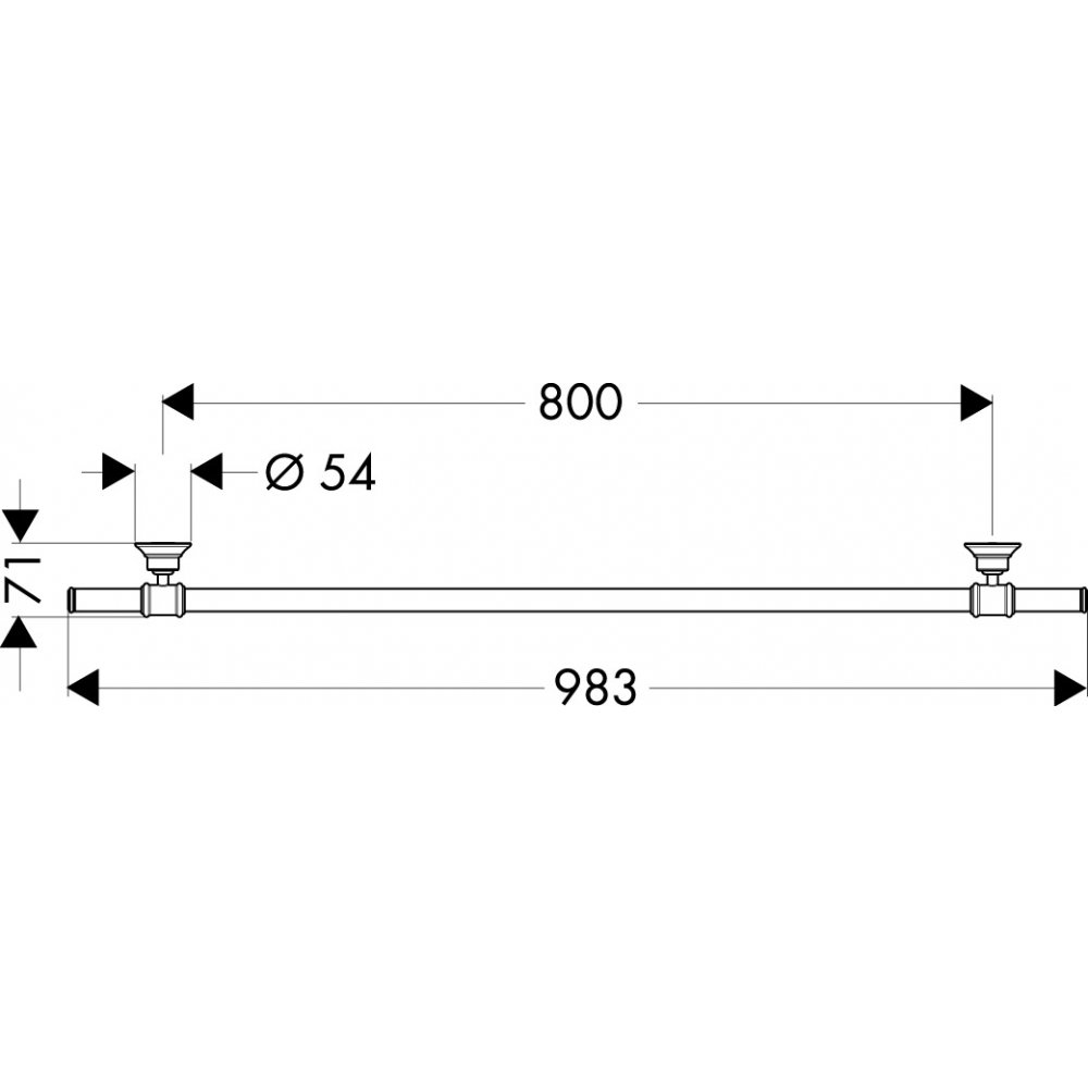 Полотенцедержатель AXOR Montreux 42080000 800 мм, хром