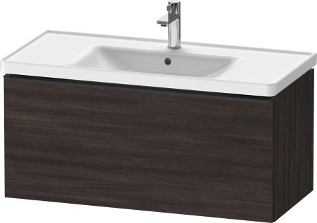 Тумба подвесная под раковину DURAVIT D-Neo DE425605353 984 мм х 452 мм, с одним выдвижным ящиком, каштан тёмный