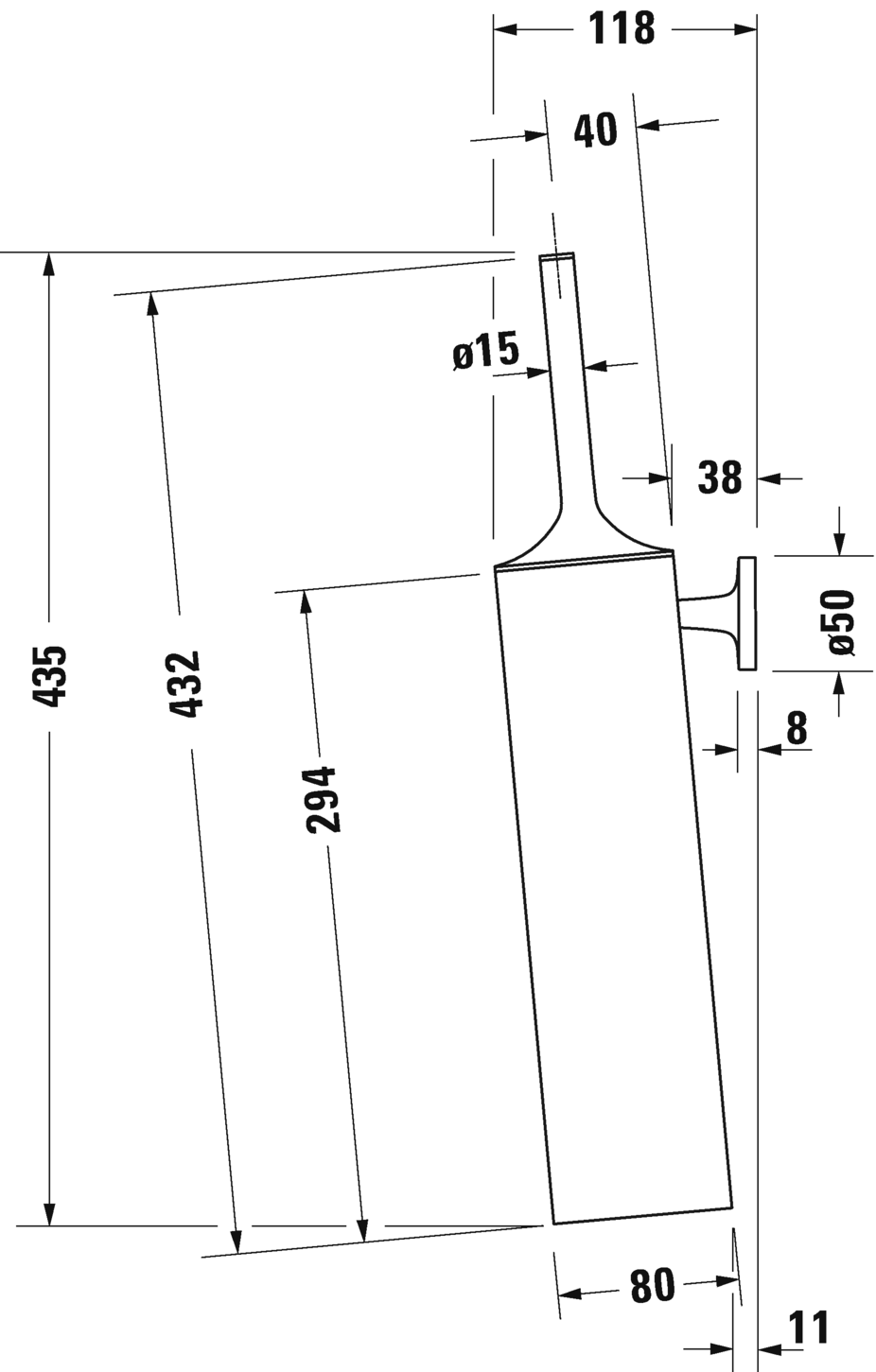 Ершик подвесной Duravit Starck T  0099461000_УЦ    хром / Изделие с выставки. Потертостей нет, Состояние отличное.