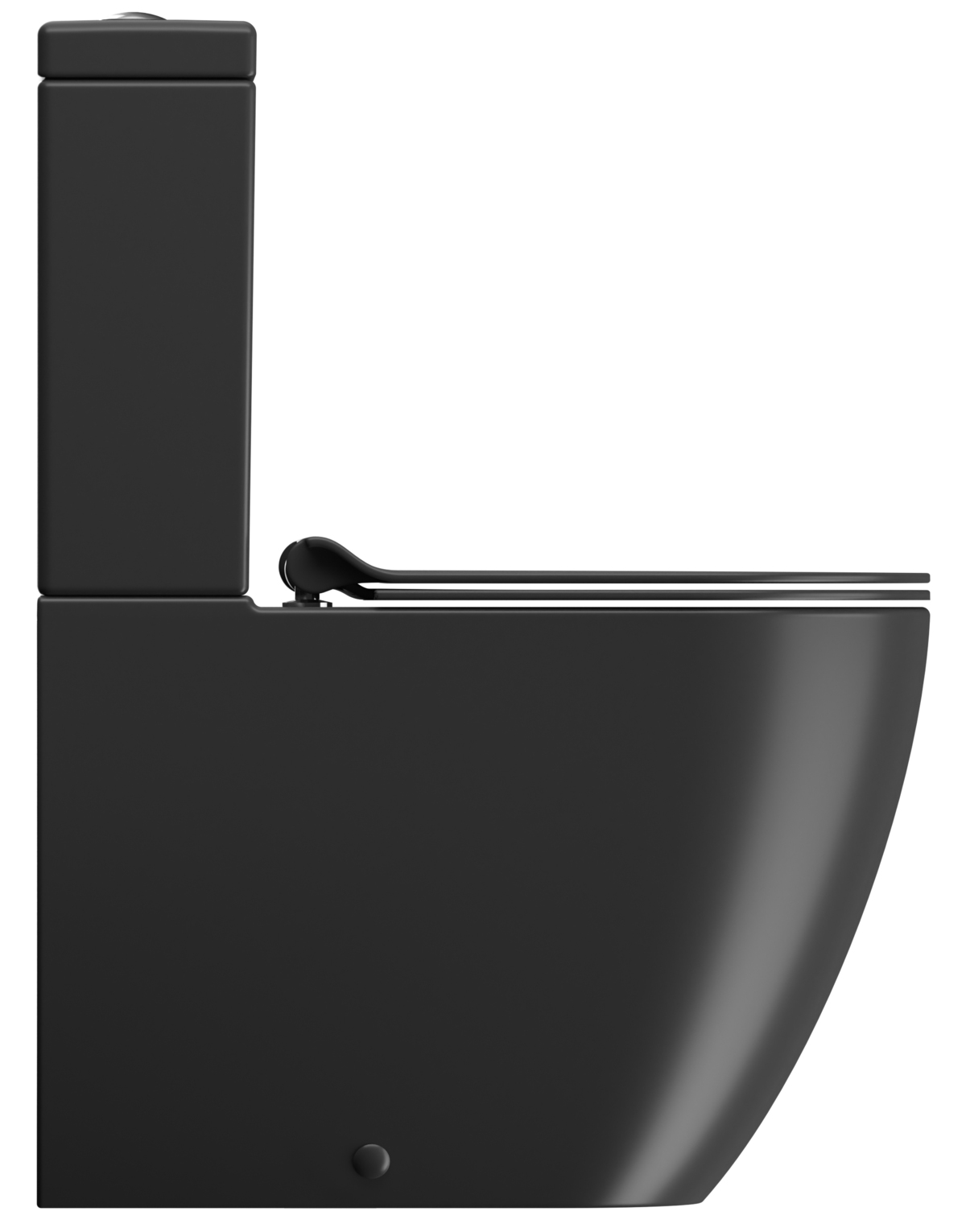 Унитаз напольный безободковый GSI PURA 8806F26 630 мм х 360 мм, Swirlflush, с креплением, цвет Чёрный матовый Ardesia (старый артикул 880626)