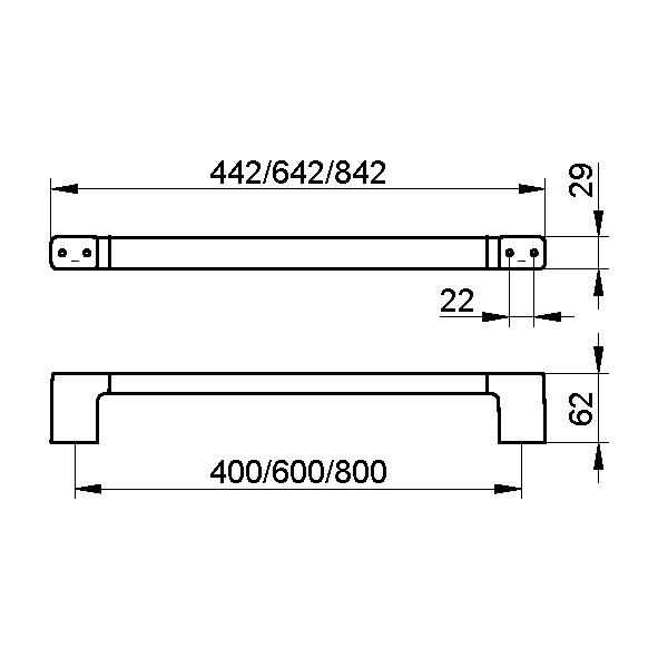 Полотенцедержатель Keuco Collection Moll 12701 010400 хром  40 см