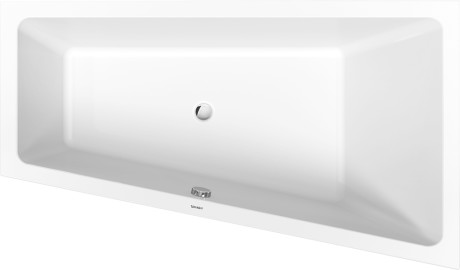 Ванна встраиваемая акриловая трапециевидная DURAVIT Duravit No.1 700509000000000 1000 мм х 1700 мм х 480 мм, с наклонной спинкой справа, белая глянцевая