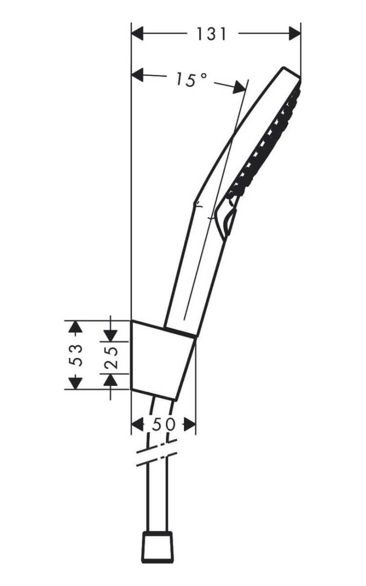 Душевой набор Hansgrohe Raindance Select S 120 3jet 27668000 с держателем и шлангом 160 см, хром