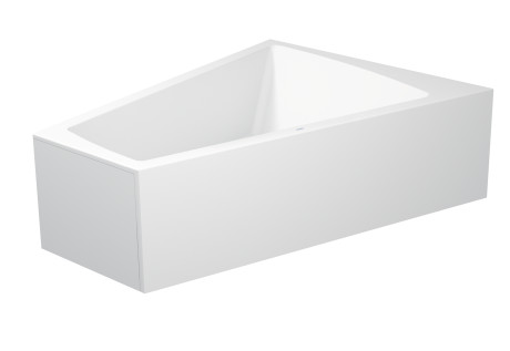 Акриловая ванна Duravit Paiova 700269000000000 1800 х 1400 c наклоном для спины справа, со встроенной акриловой фронтальной панелью и опорной рамой, угловая, белая