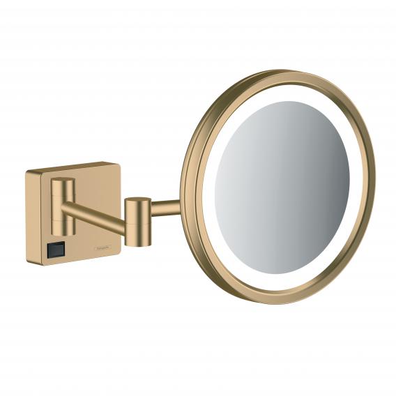 Косметическое зеркало с LED подсветкой HANSGROHE AddStoris 41790140 Шлифованная бронза