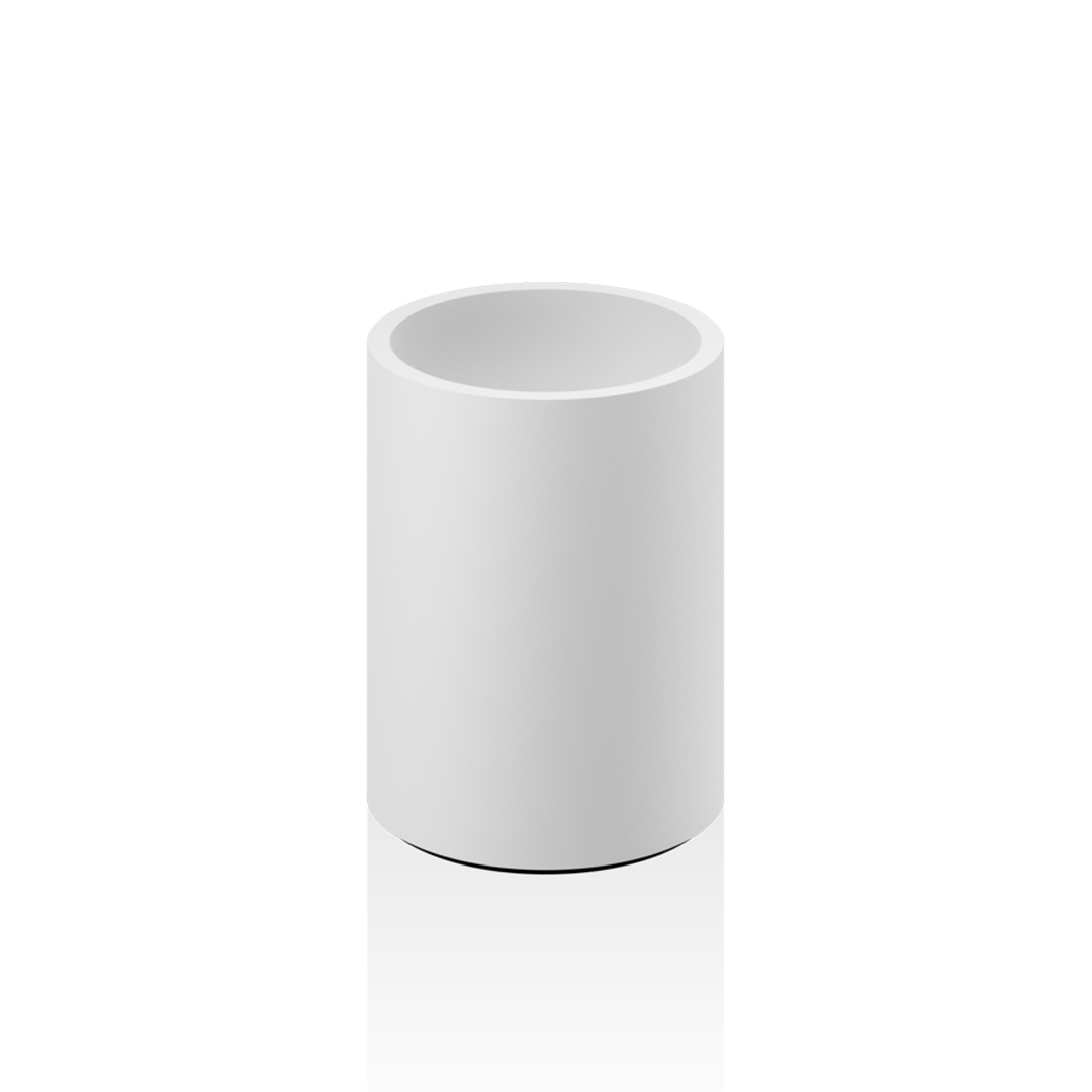 Стакан настольный  DECOR WALTHER   STONE BER    0971550    10 X Ø 8 см, из композита SOLID SURFACE, цвет: белый матовый