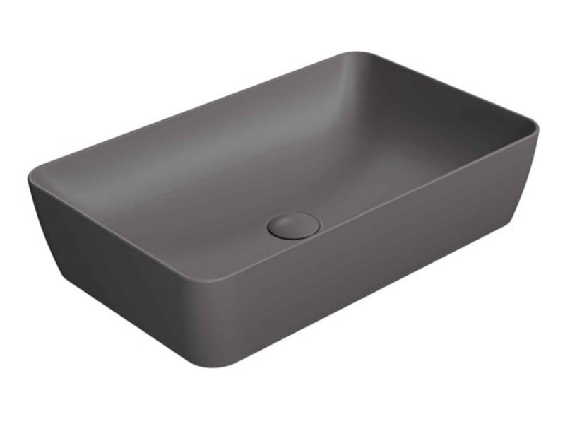 Раковина накладная GSI NUBES 903616 600 мм х 380 мм, без отверстия под смеситель, Bistro Matte