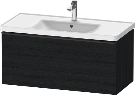 Тумба подвесная под раковину DURAVIT D-Neo DE425601616 984 мм х 452 мм, с одним выдвижным ящиком, чёрный дуб