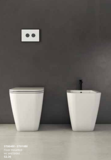 Сиденье для унитаза GLOBO STONE ST022BI 460 мм х 360 мм, съёмное, с Soft-Close, белый глянцевый