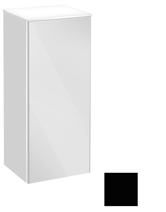 Средний шкаф Keuco Royal Reflex 34020 570001 корпус матовый лак/фасад стекло черный
