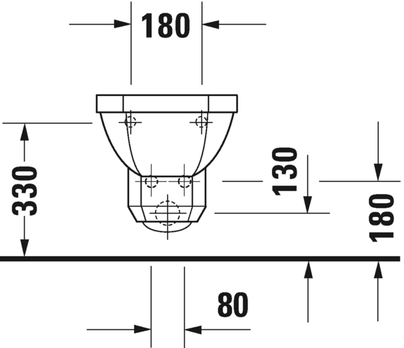 Подвесное биде Duravit 1930 0266100000 белое