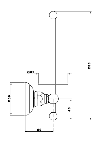 Держатель туалетной бумаги вертикальный NICOLAZZI ACCSESSORI  Classici 1497CR Хром