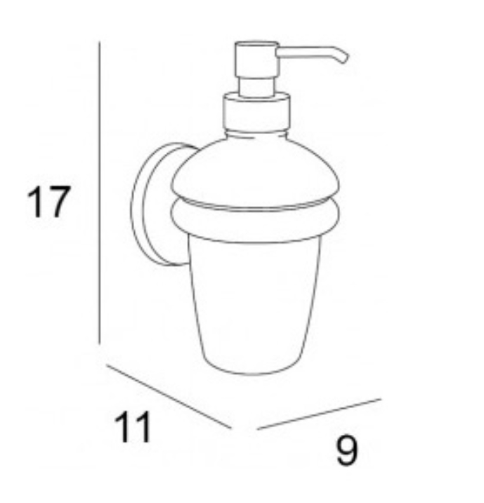 РАСПРОДАЖА Дозатор для жидкого мыла настенный INDA Joy A51120 CR 21 Белый/Хром