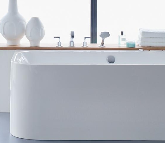 Акриловая ванна Duravit Happy D2 700317000000000 1800 х 800 c двумя наклонами для спины, с интегрированной акриловой панелью и ножками, угловая, белая