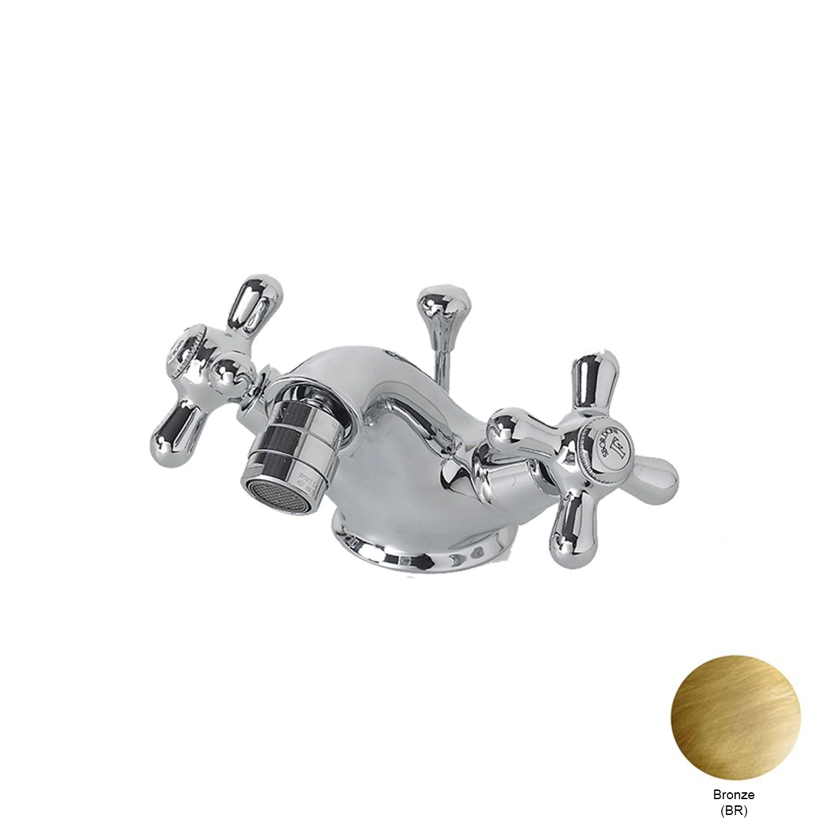 РАСПРОДАЖА Смеситель для биде SBORDONI Etruria ET76BR c донным клапаном, бронза