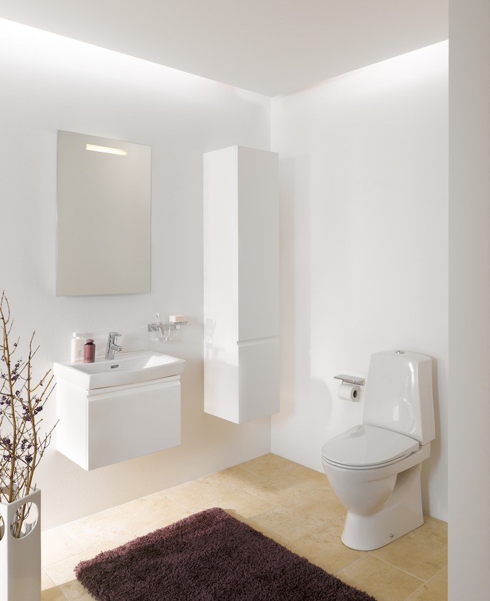 Высокий шкаф-пенал подвесной Laufen  Pro   4.8312.2.095.475.1 высота 165 см, дверь правая, белый глянцевый