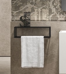 Комплект мебели BMT BLEUS 4.0  BL4-10   1150х2100х495 мм тумба с раковиной, зеркало и шкаф, цвет Bianco Opaco/Burnt Walnut/Nero Opaco