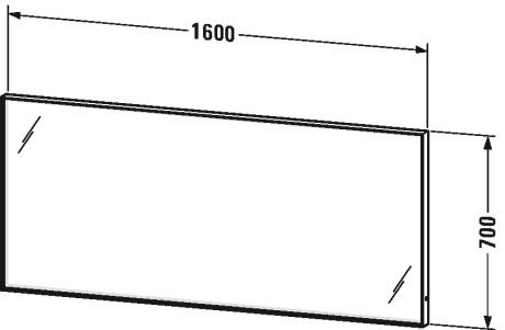 Зркало с подсветкой Duravit L-Cube LC738500000 цвет