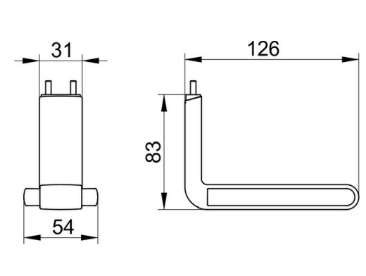 Держатель для туалетной бумаги KEUCO AXESS 35062 010051 для монтажа на настенный поручень для туалета, цвет Хром/Белый