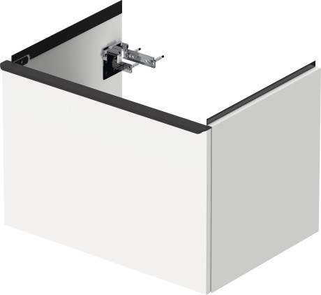 Тумба подвесная под раковину DURAVIT D-Neo DE425401818 634 мм х 452 мм, с одним выдвижным ящиком, белый матовый