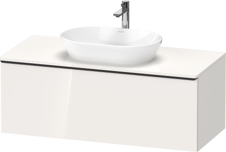 Тумба подвесная под раковину DURAVIT D-Neo DE494902222 1200 мм х 550 мм, с 1 выдвижным ящиком и консолью, белый глянцевый