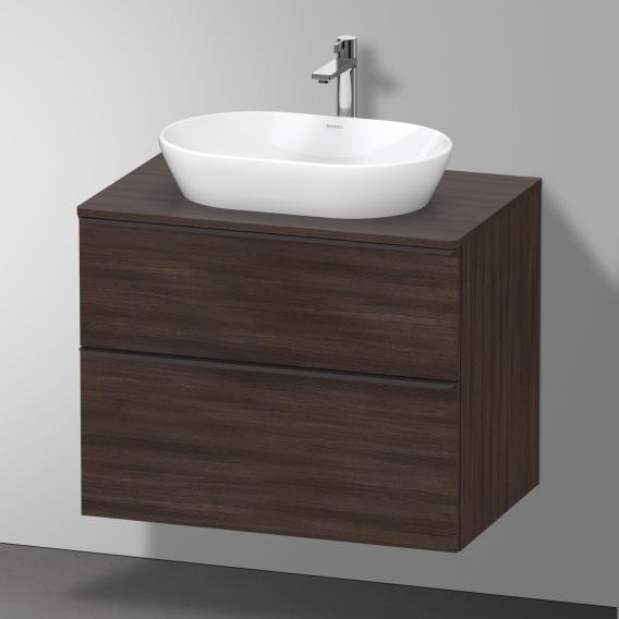 Тумба подвесная под раковину DURAVIT D-Neo DE496705353 800 мм х 550 мм, с консолью, с двумя выдвижными ящиками, каштан тёмный