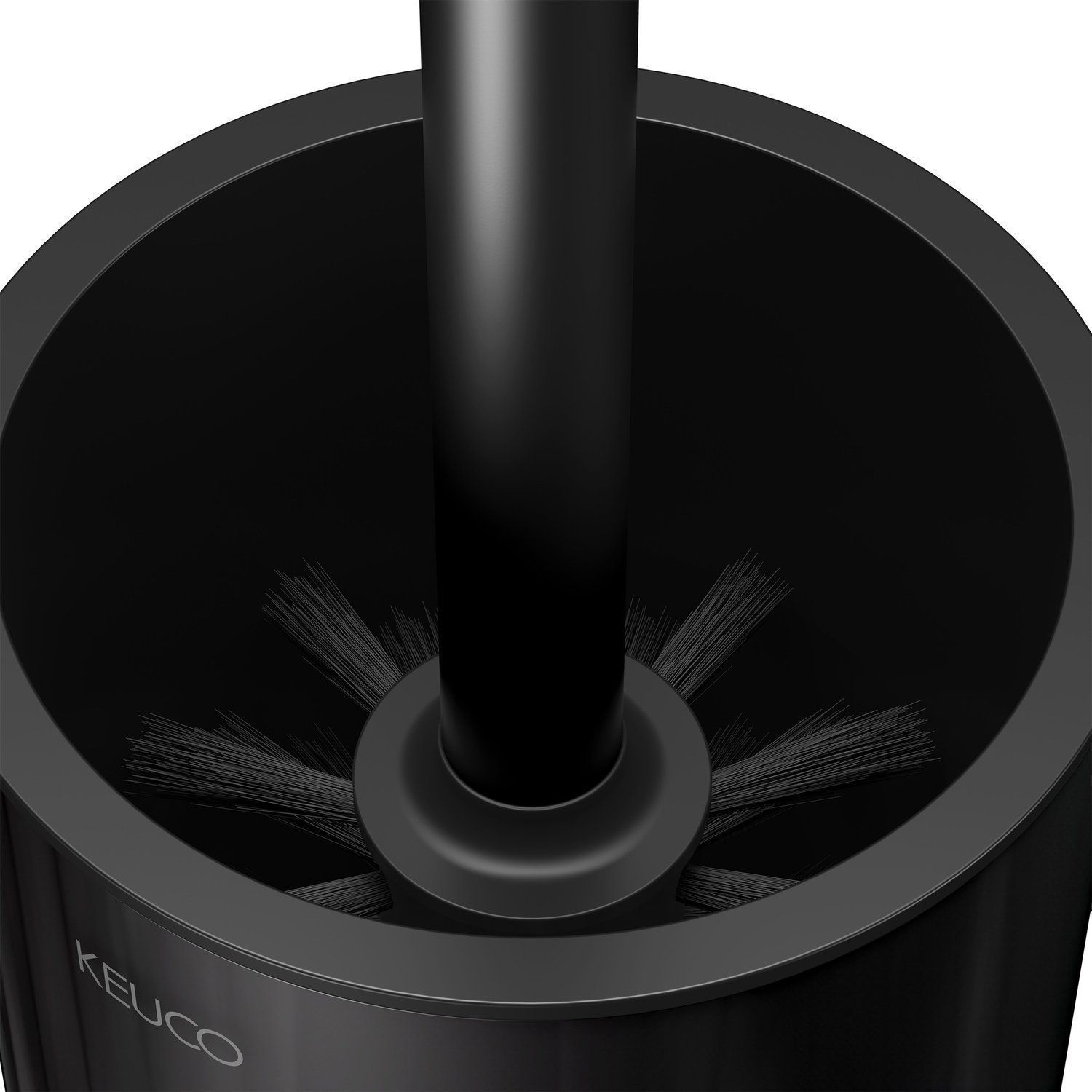 Туалетный ёрш с колбой KEUCO AVENO 14664 379000 с клеевым комплектом, цвет Чёрный матовый