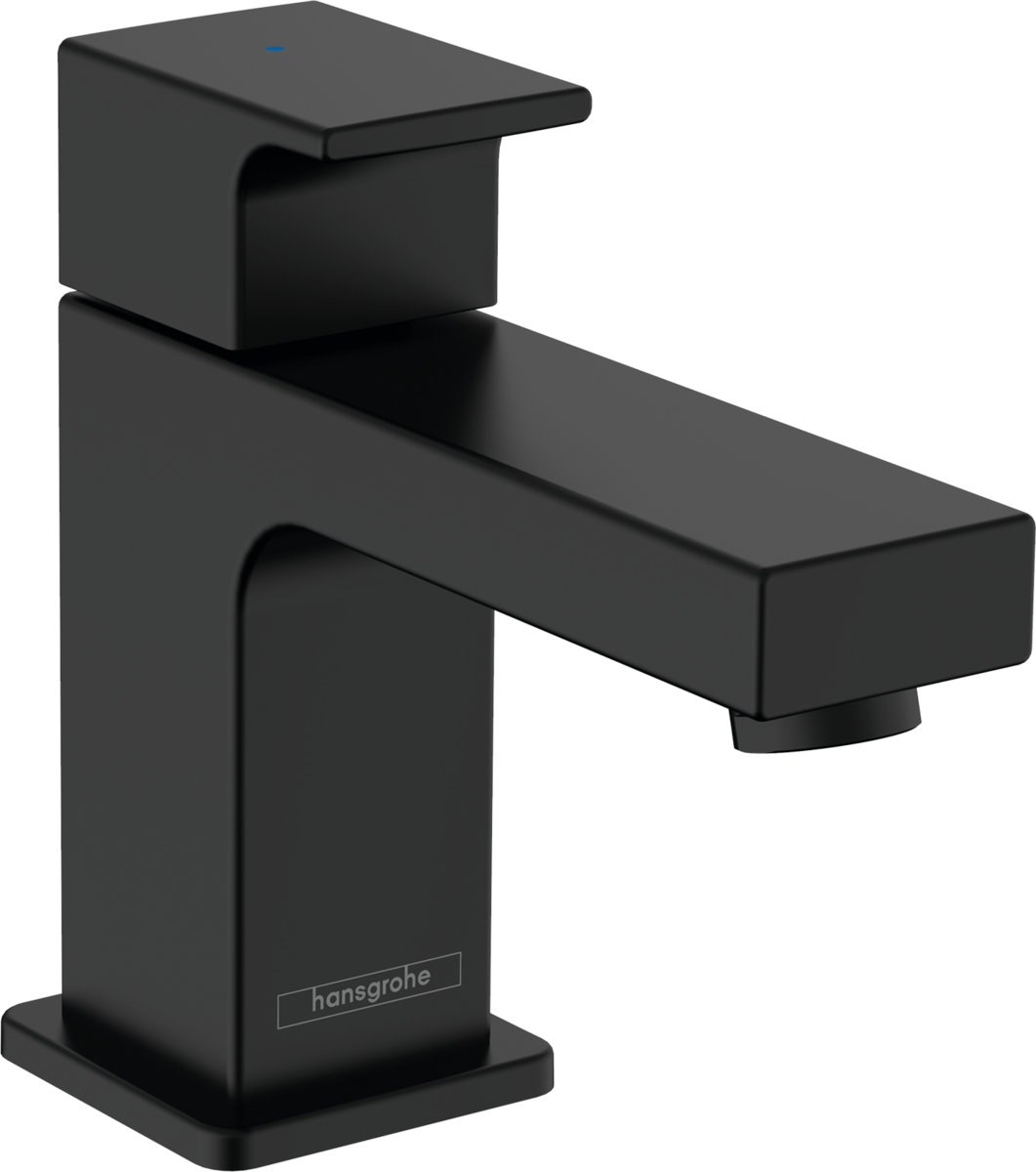 Смеситель для раковины HANSGROHE Vernis Shape 71592670 для холодной воды, без сливного набора, матовый чёрный
